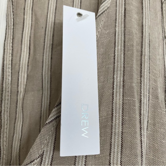 NWT Anthropologie Drew Khaki Striped
Jumpsuit Wide Leg Size Small Tie Waist - Picture 5 of 12